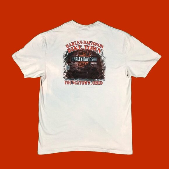 COPY - Harley Davidson Motorcycle pocket graphic tshirt graphic Tee - Picture 2 of 2